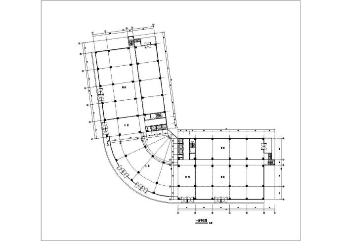 某小县城酒楼建筑设计cad方案图纸_图1