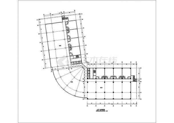 某小县城酒楼建筑设计cad方案图纸-图二