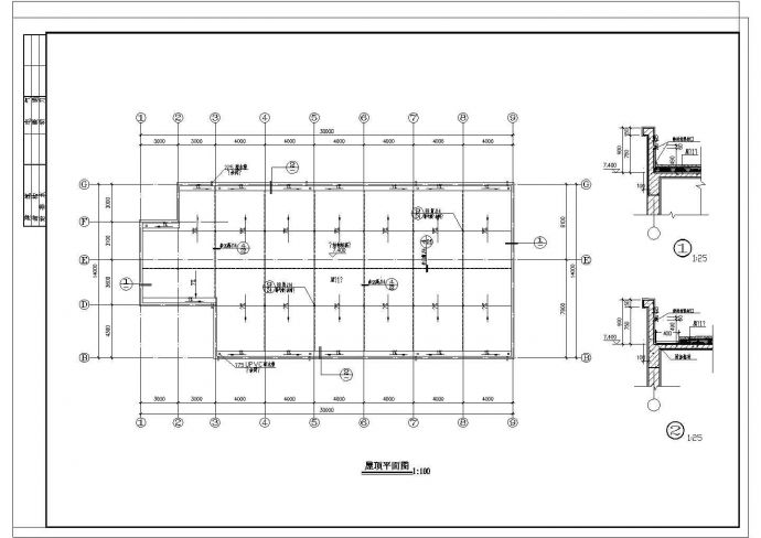 某地公司食堂建筑详细设计cad施工图_图1