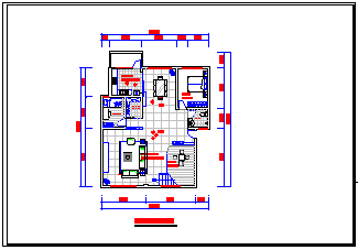 某两层跃层户型室内装修cad设计方案施工图-图二