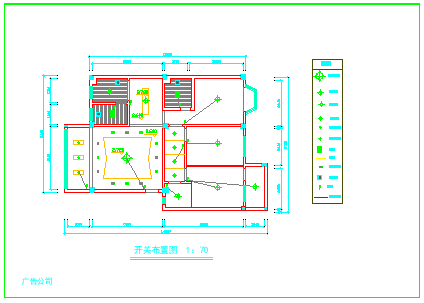 某两居家装设计cad方案平面布置施工图-图二