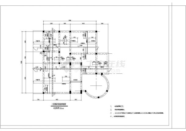 泸州市某某全套别墅结构装修设计cad施工方案图纸-图一