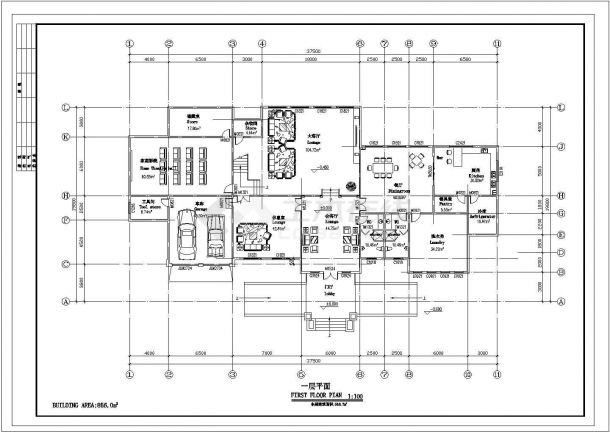 两层独立别墅方案设计cad-图二