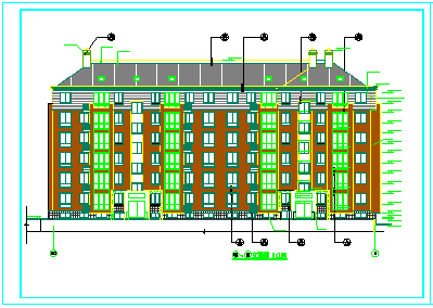 某六层带阁楼坡屋顶住宅建筑施工图-图一