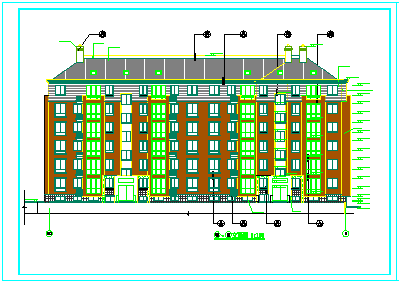 某六层带阁楼坡屋顶住宅建筑施工图_图1