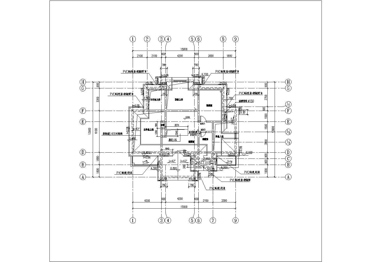 某青山湾别墅方案CAD设计详细构造完整施工图