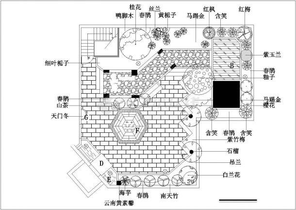 某嘉华屋顶花园设计CAD详细大样构造施工图-图一