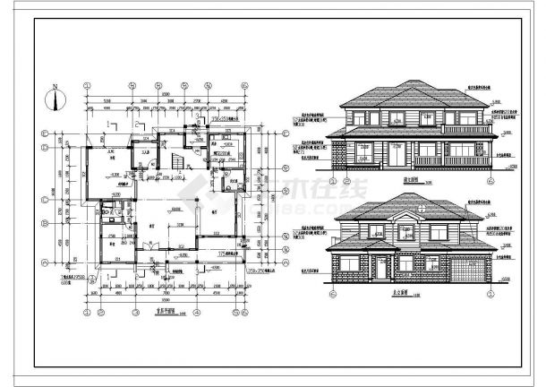成都某砖混结构别墅设计CAD详细构造大样图纸平面图-图一