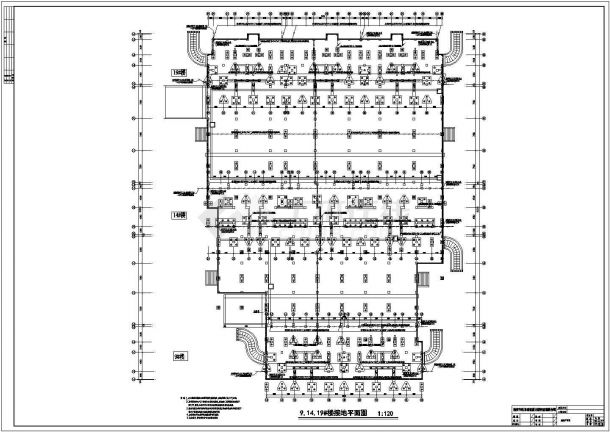 半地下车库电气平面图CAD图-图二