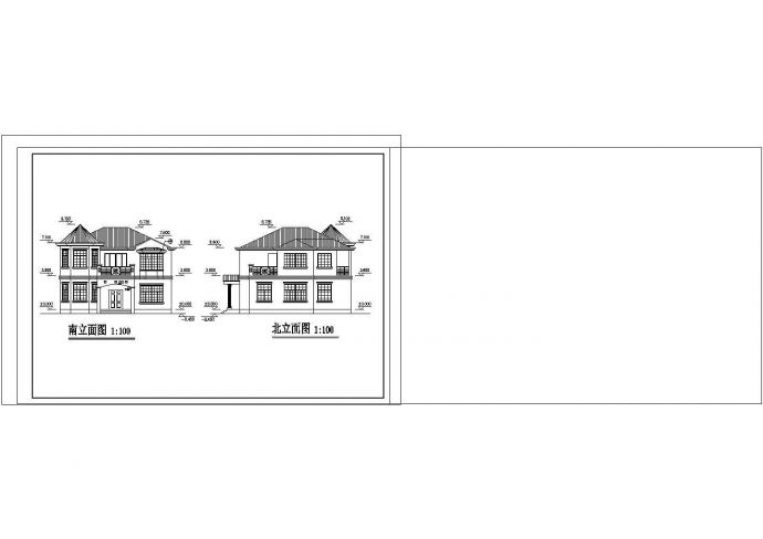 小别墅建筑图cad_图1