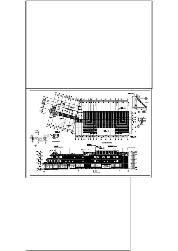 余杭茶馆建筑设计cad施工图-图二