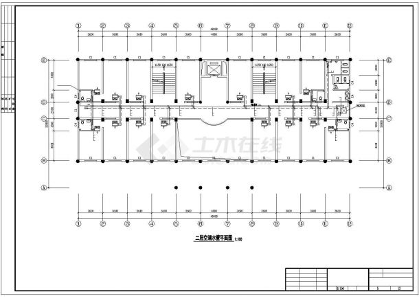 商务办公楼中央空调管道设计cad施工图（含目录，设计说明，材料表）-图一