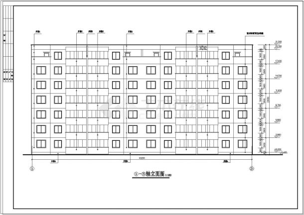 郑州市某公司5#楼全套住宅建筑cad施工图纸-图一