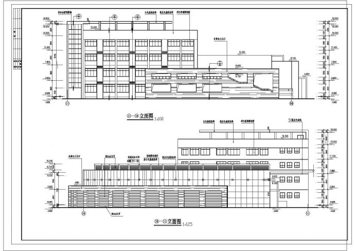 某地区高校行政楼建筑设计方案图_图1