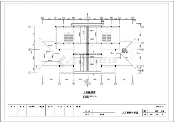 某青龙公寓三层联体别墅设计CAD详细平面施工图-图二
