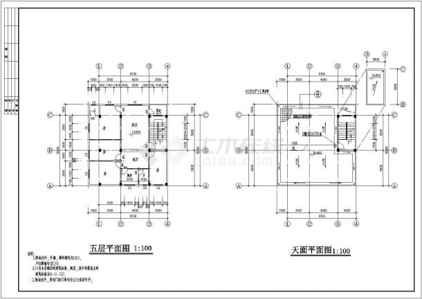 某紫云居私人住宅楼建筑CAD详细平面设计施工图-图一