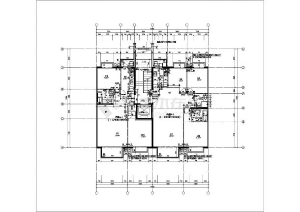 某地区超大户型楼盘建筑详细设计施工方案CAD图纸-图二