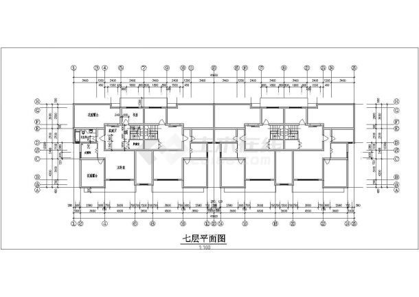 某地区碧海花园建筑详细设计施工方案CAD图纸-图二