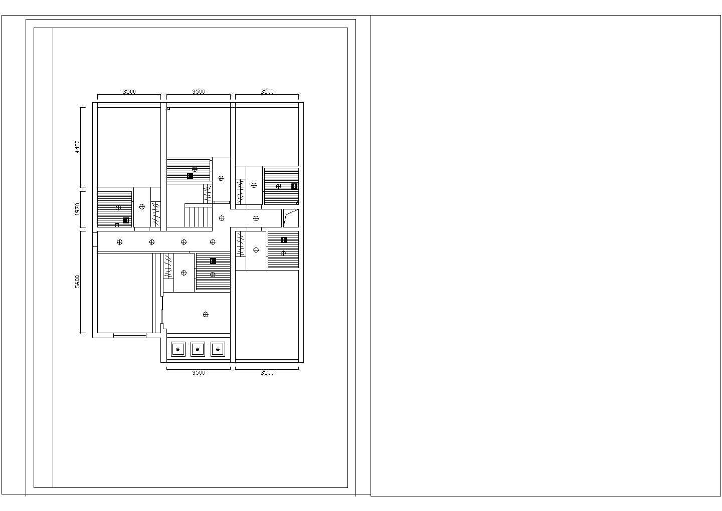 某地区标准住宅套房建筑详细设计施工方案CAD图纸