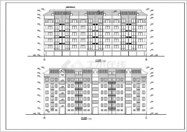 某地区单身公寓住宅楼建筑详细设计施工方案CAD图纸-图一