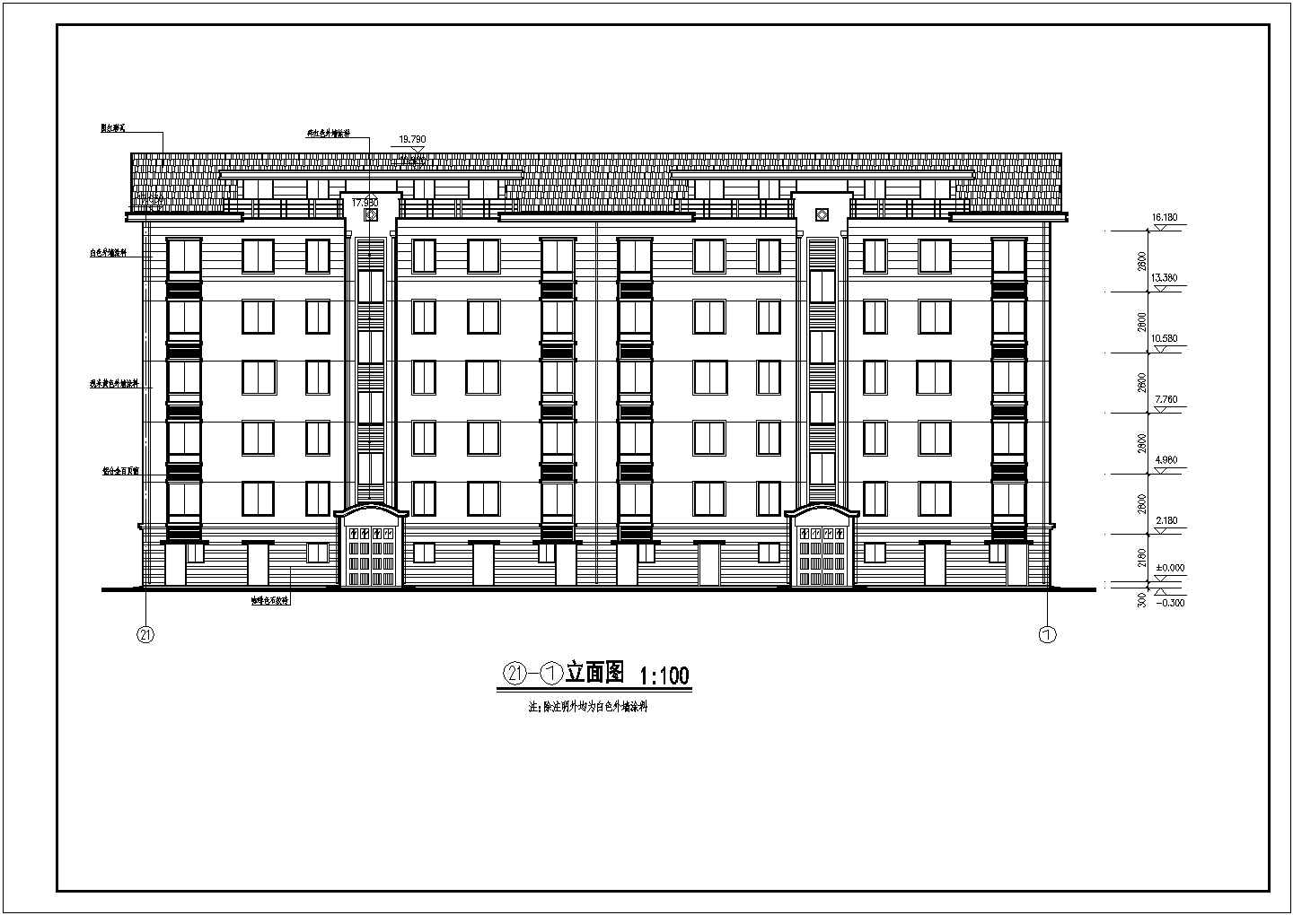 某地区现代商业多层住宅建筑详细方案设计施工CAD图纸
