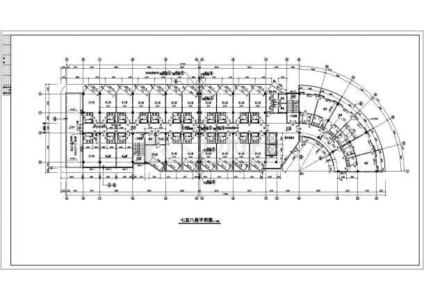 某经典翡翠山湖酒店建筑设计施工详细方案CAD图纸-图二