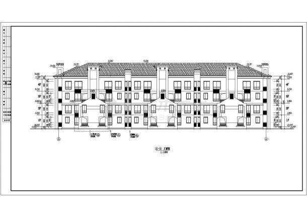 某地区复式住宅建筑设计施工详细方案CAD图纸-图二