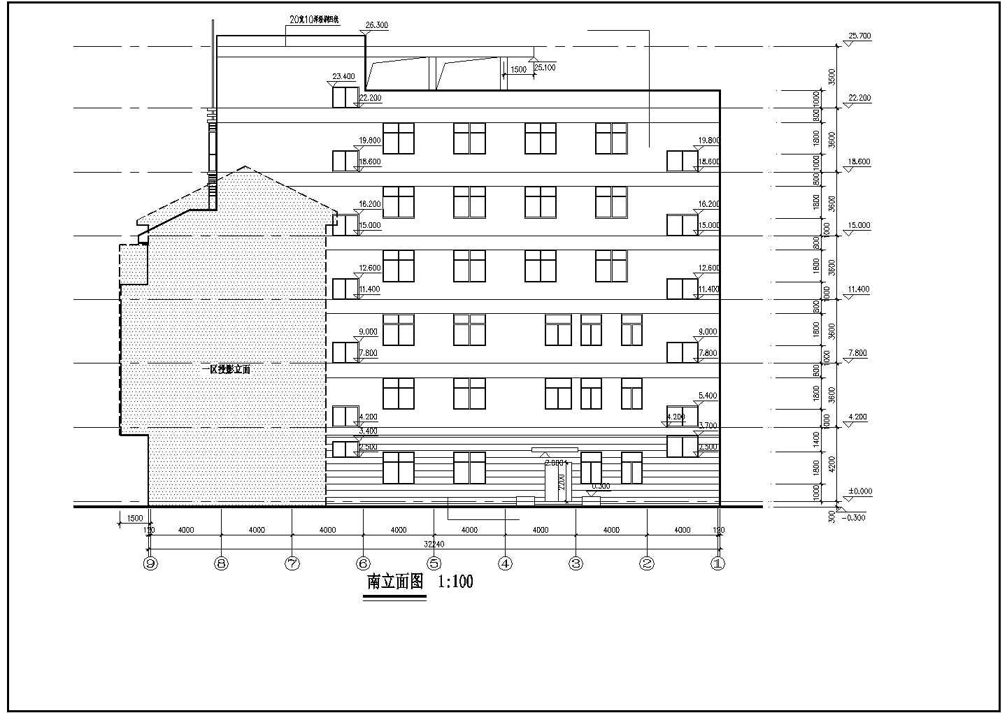 长沙市某三千平米6层高档宾馆全套建筑设计CAD图纸