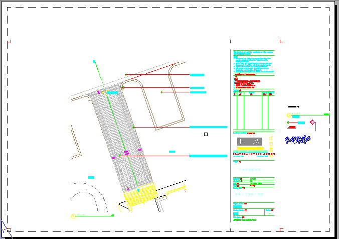 某车库入口景观规划设计cad铺地大样图（标注详细）_图1