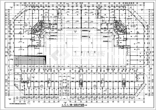 某地区小区高层建筑设计施工详细方案CAD图纸-图二
