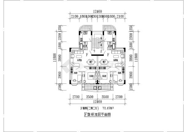 某地区现代高层套型建筑设计施工详细方案CAD图纸-图二