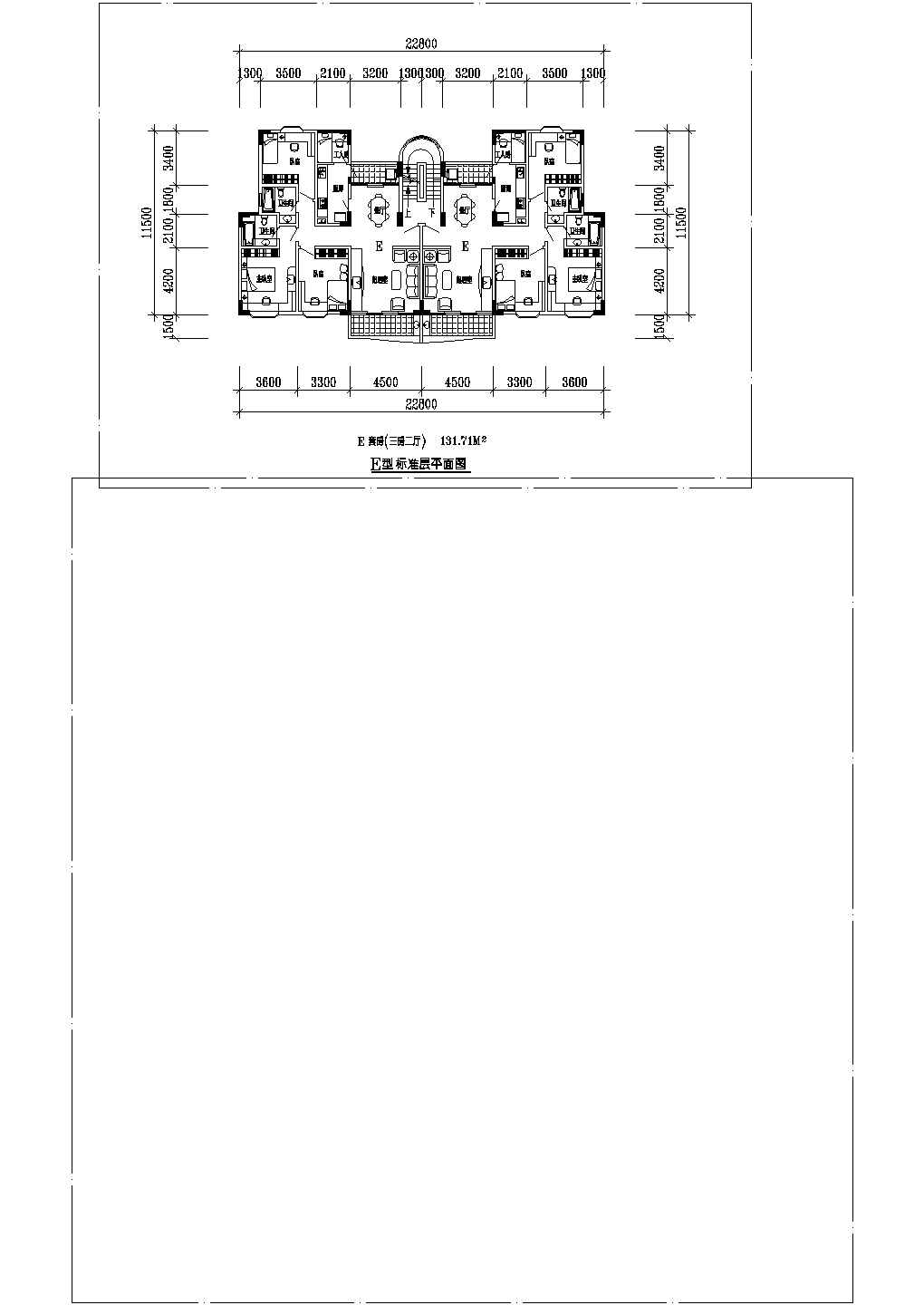 某地区现代高层套型建筑设计施工详细方案CAD图纸