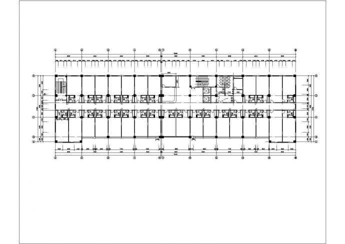 多层宾馆建筑设计方案平面图_图1