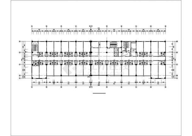 多层宾馆建筑设计方案平面图-图二