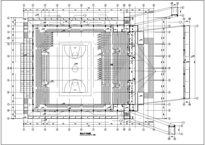 长77.6米 宽60.4米 2层 5780平米体育建筑施工图_图1