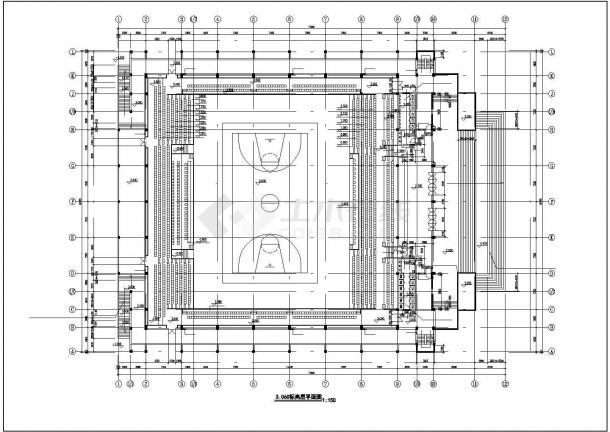 长77.6米 宽60.4米 2层 5780平米体育建筑施工图-图二
