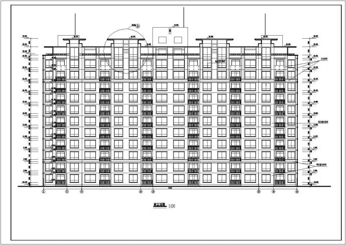 某地区经典小区高层建筑设计施工详细方案CAD图纸_图1