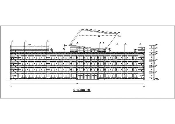 某地区教学楼建筑设计cad图-图一