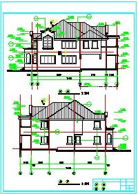 美式别墅建筑cad设计施工图-图二
