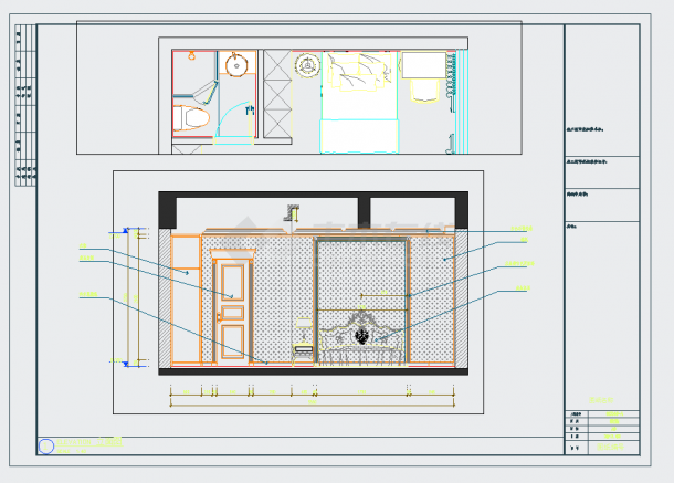 厦门奢华小资复式家装室内施工图CAD图纸-图一