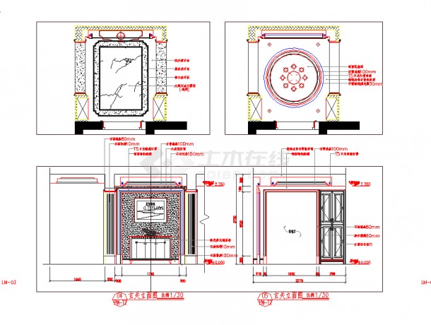 南京欧式小两居样板房室内设计施工图CAD图纸-图一