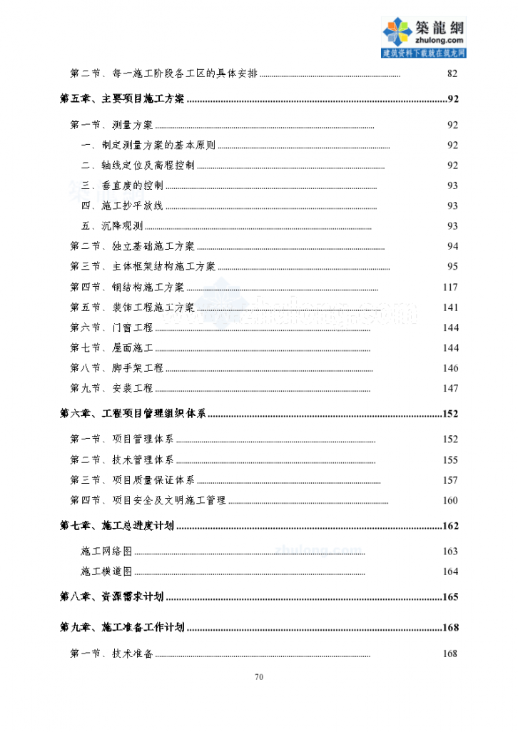 安徽省某复合肥成品库施工组织设计框架结构轻钢屋顶-图二