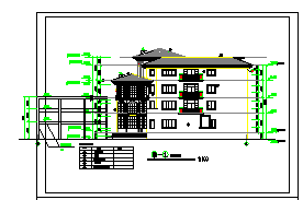 某别墅外装修设计CAD施工图纸-图一