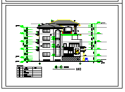 某别墅外装修设计CAD施工图纸-图二
