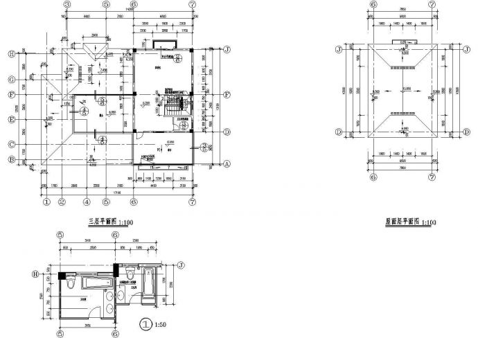 某旭辉花园小区多层别墅建筑CAD详细大样设计图_图1