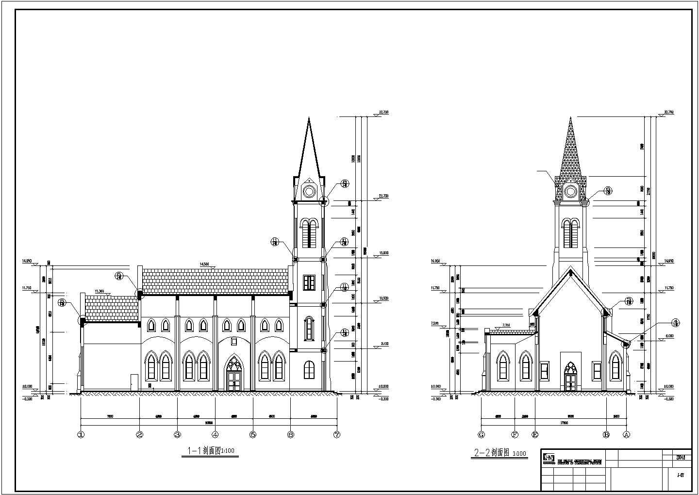 欧式教堂全套建筑cad施工图