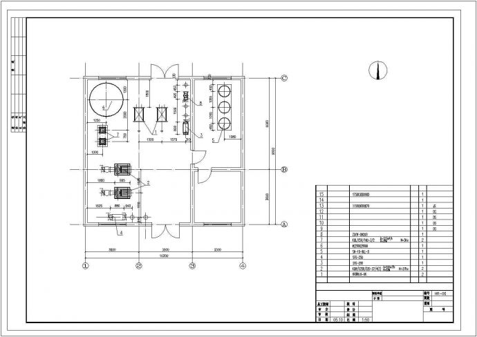 某换热站全套管道系统cad平面施工图纸_图1