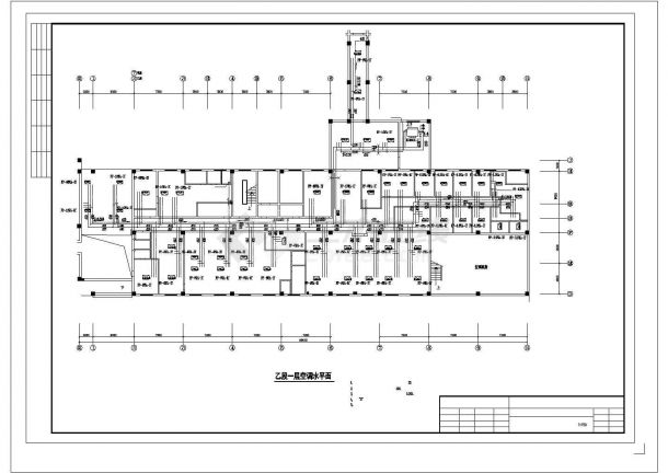 某市桑拿浴室建筑中心空调工程cad平面设计施工图-图一