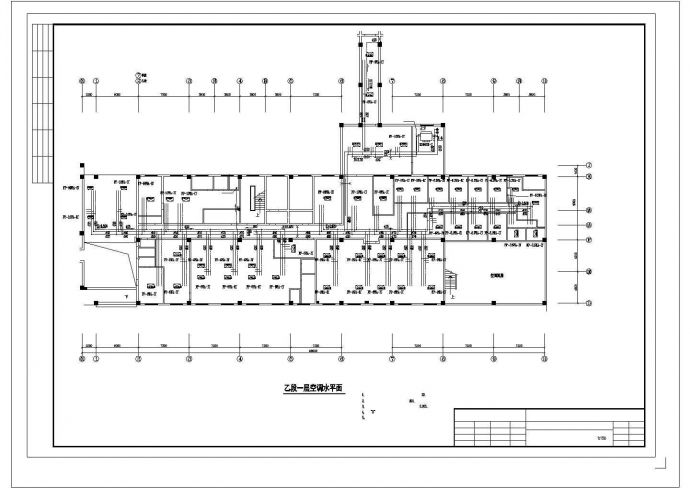 某市桑拿浴室建筑中心空调工程cad平面设计施工图_图1