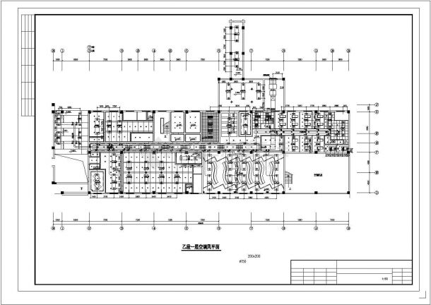 某市桑拿浴室建筑中心空调工程cad平面设计施工图-图二